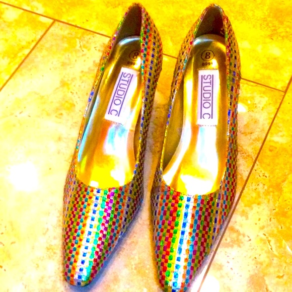 - Studio C fancy multicolored heels - Picture 4 of 6